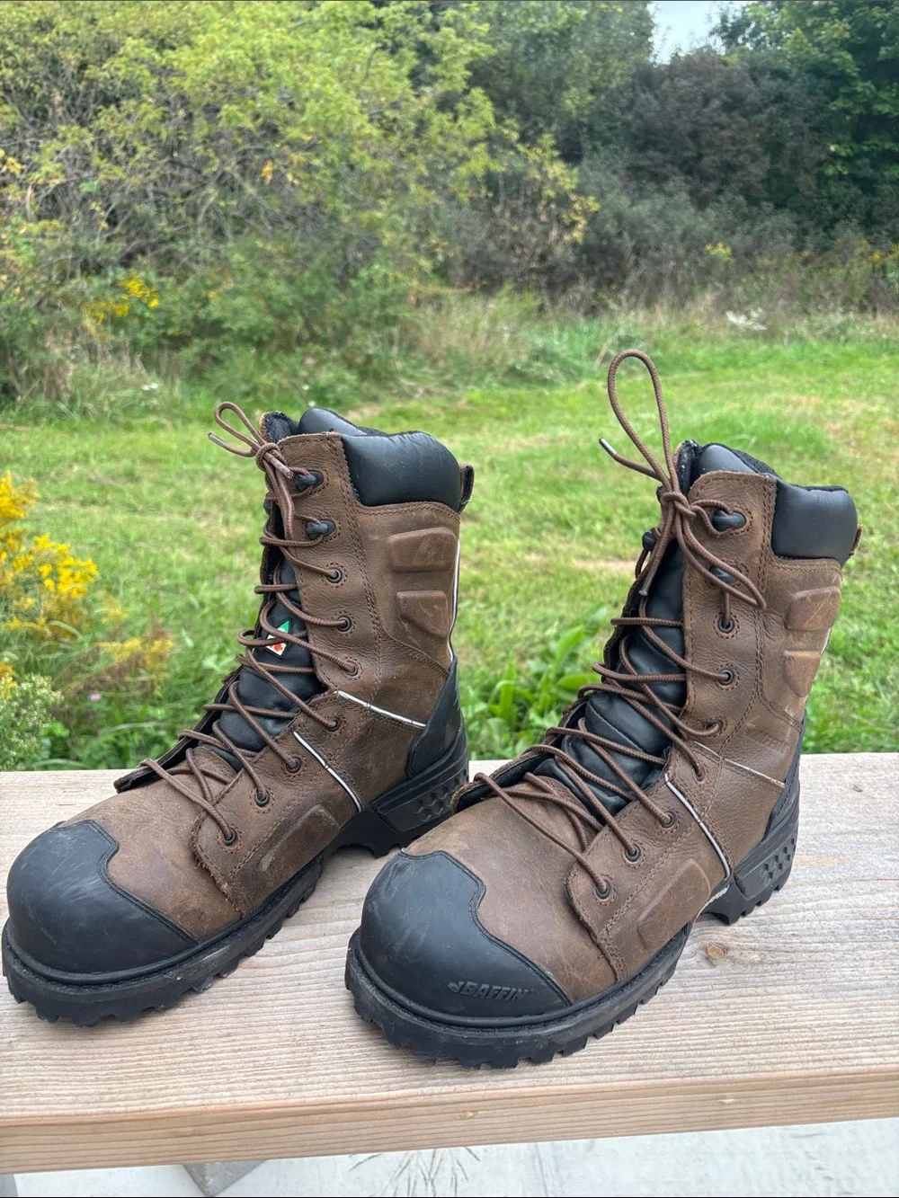 Baffin Monster 8 Mens Brown Leather Waterproof Hiking Safety Work Boots size 10